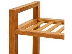 vidaXL Schuhregal mit 2 Etagen 100x27x40 cm Massivholz Eiche 331748* Regale Massivholz