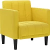 vidaXL Sessel mit Armlehnen Gelb 53 cm Samt 4100558