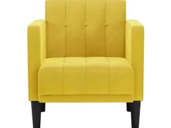 vidaXL Sessel mit Armlehnen Gelb 53 cm Samt 4100558