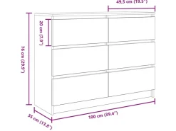 vidaXL Sideboard 100x35x76 cm Holzwerkstoff 3328501