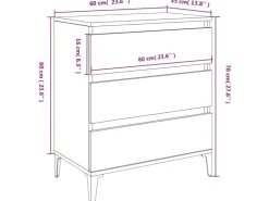 vidaXL Sideboard Braun Eichen-Optik 60x35x70 cm Holzwerkstoff 823055