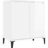 vidaXL Sideboard Hochglanz-Weiß 60x35x70 cm Holzwerkstoff 806082