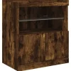 vidaXL Sideboard mit LED-Leuchten Räuchereiche 60x37x67 cm 836655* Sideboards