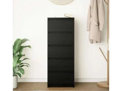 vidaXL Sideboard mit Schubladen Schwarz Eichen-Optik 37,5x35x99 cm 861761