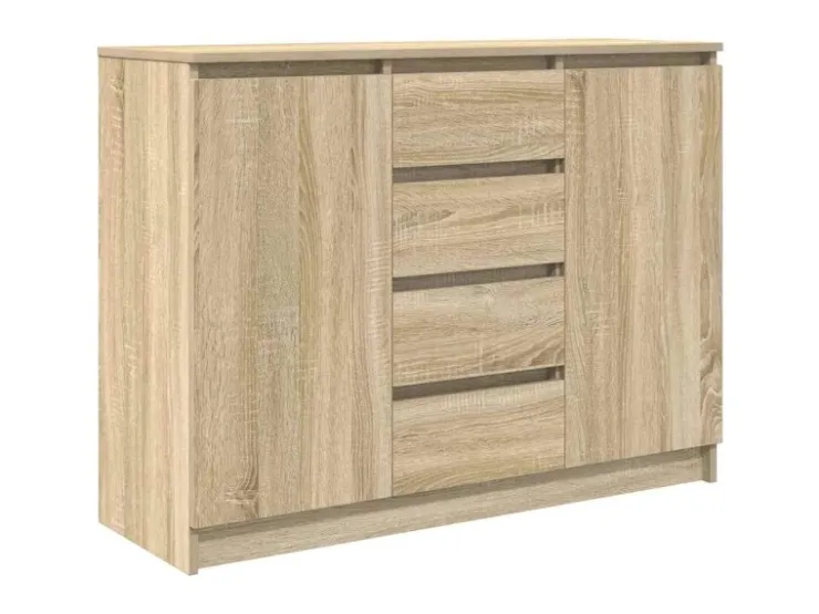 vidaXL Sideboard mit Schubladen Sonoma-Eiche 100,5x35x76 cm 3328446* Sideboards