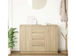vidaXL Sideboard mit Schubladen Sonoma-Eiche 100,5x35x76 cm 3328446* Sideboards