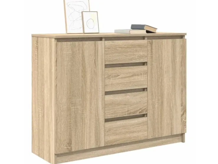 vidaXL Sideboard mit Schubladen Sonoma-Eiche 100,5x35x76 cm 3328446* Sideboards