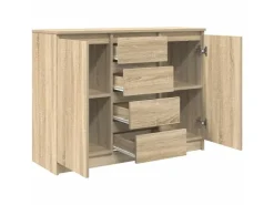 vidaXL Sideboard mit Schubladen Sonoma-Eiche 100,5x35x76 cm 3328446* Sideboards