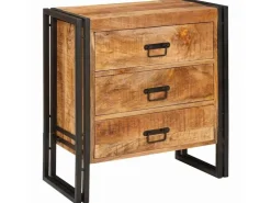vidaXL Sideboard mit Schubladen Braun 66 x 33 x 70 cm Massivholz Mango 4016718