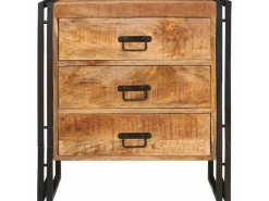 vidaXL Sideboard mit Schubladen Braun 66 x 33 x 70 cm Massivholz Mango 4016718