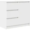 vidaXL Sideboard mit Schublade Weiß 71x35x65 cm Holzwerkstoff 861571