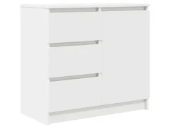 vidaXL Sideboard mit Schublade Weiß 71x35x65 cm Holzwerkstoff 861571