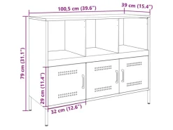 vidaXL Sideboard 100,5x39x79 cm Stahl 843090* Sideboards