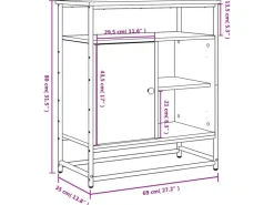 vidaXL Sideboard 69x35x80 cm Holzwerkstoff 835544
