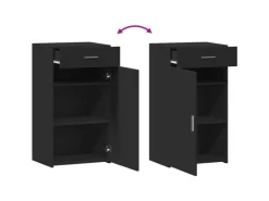vidaXL Sideboard Schwarz 50x42,5x93 cm Holzwerkstoff 846293