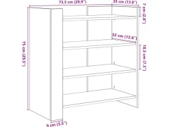 vidaXL Sideboard 73,5x35x75 cm Holzwerkstoff 848389