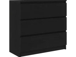 vidaXL Sideboard Schwarz Eichen-Optik 80x35x76 cm Holzwerkstoff 861734* Kommode