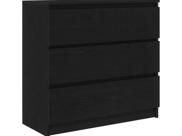 vidaXL Sideboard Schwarz Eichen-Optik 80x35x76 cm Holzwerkstoff 861734* Kommode