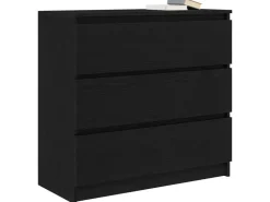 vidaXL Sideboard Schwarz Eichen-Optik 80x35x76 cm Holzwerkstoff 861734* Kommode