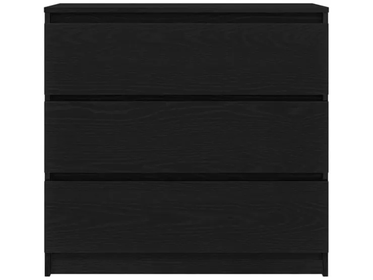 vidaXL Sideboard Schwarz Eichen-Optik 80x35x76 cm Holzwerkstoff 861734* Kommode