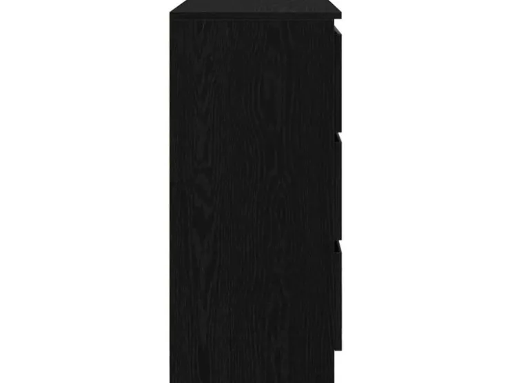 vidaXL Sideboard Schwarz Eichen-Optik 80x35x76 cm Holzwerkstoff 861734* Kommode