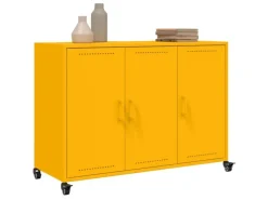 vidaXL Sideboard Senf 100,5x39x72 cm Stahl 846683
