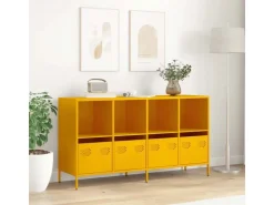 vidaXL Sideboard Senf 135x39x73,5 cm Kaltgewalzter Stahl 3307164* Kommode