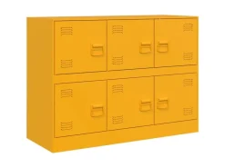 vidaXL Sideboard Senf 99x39x73 cm Stahl 841796