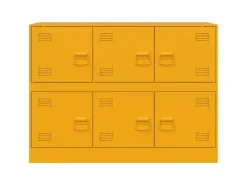vidaXL Sideboard Senf 99x39x73 cm Stahl 841796
