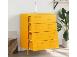 vidaXL Sideboard Senf 68x39x89 cm Stahl 842985* Sideboards|Kommode