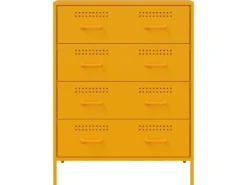 vidaXL Sideboard Senf 68x39x89 cm Stahl 842985* Sideboards|Kommode
