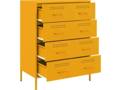 vidaXL Sideboard Senf 68x39x89 cm Stahl 842985* Sideboards|Kommode