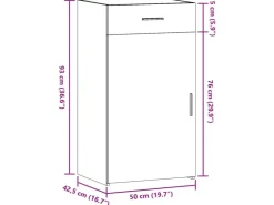 vidaXL Sideboard 50x42,5x93 cm Holzwerkstoff 846292* Sideboards