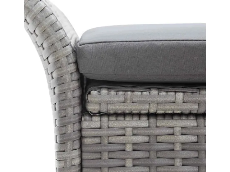 vidaXL Sitzbank mit Stauraum und Kissen 138 cm Poly Rattan 45809