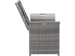 vidaXL Sitzbank mit Stauraum und Kissen 138 cm Poly Rattan 45809