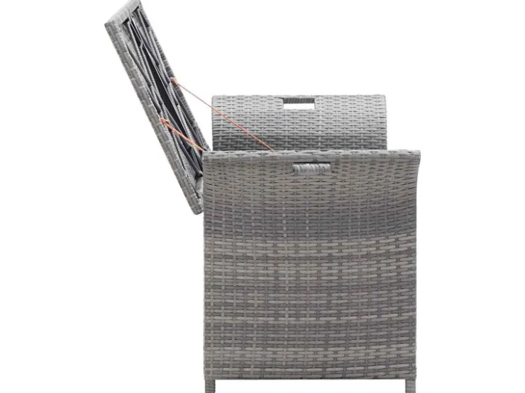 vidaXL Sitzbank mit Stauraum und Kissen 138 cm Poly Rattan 45809