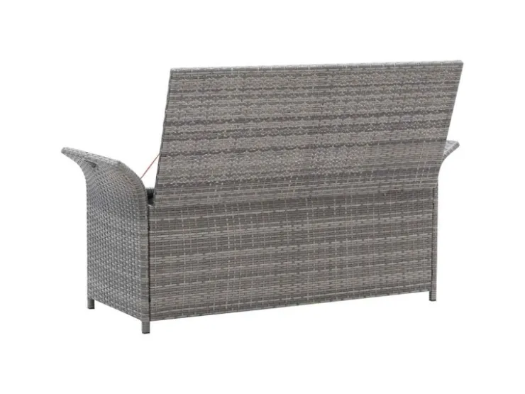 vidaXL Sitzbank mit Stauraum und Kissen 138 cm Poly Rattan 45809