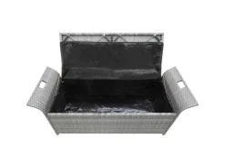 vidaXL Sitzbank mit Stauraum und Kissen 138 cm Poly Rattan 45809