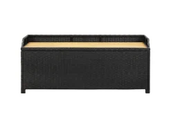 vidaXL Sitzbank mit Stauraum 120 cm Poly Rattan Schwarz