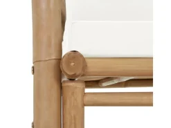 vidaXL 2-Sitzer Gartensofa mit Polstern Bambus* Sitzbänke