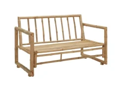 vidaXL 2-Sitzer Gartensofa mit Polstern Bambus* Sitzbänke