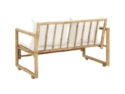 vidaXL 2-Sitzer Gartensofa mit Polstern Bambus* Sitzbänke