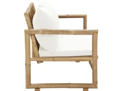 vidaXL 2-Sitzer Gartensofa mit Polstern Bambus* Sitzbänke