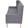 vidaXL 3-Sitzer Sofa Stoff Grau* Sofas