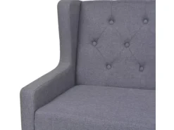vidaXL 3-Sitzer Sofa Stoff Grau* Sofas