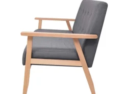 vidaXL 3-Sitzer Sofa Stoff Dunkelgrau Modell 3* Sofas