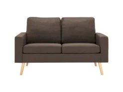 vidaXL 2-Sitzer-Sofa Braun Stoff* Sofas