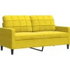 vidaXL 2-Sitzer-Sofa Gelb 140 cm Samt 2153265* Sofas