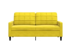 vidaXL 2-Sitzer-Sofa Gelb 140 cm Samt 2153265* Sofas