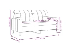 vidaXL 2-Sitzer-Sofa Gelb 140 cm Samt 2153265* Sofas
